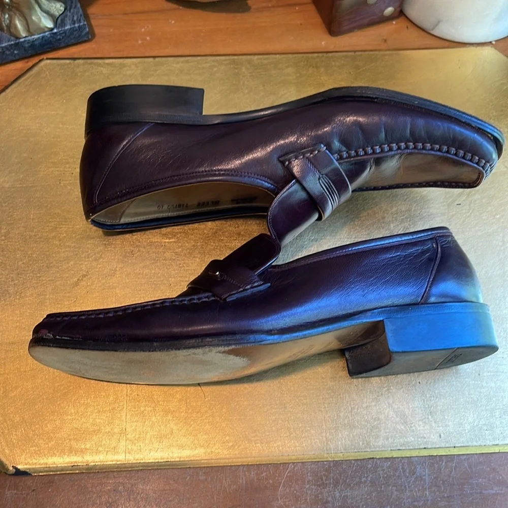Bally Parawet Burgundy Leather Loafers
